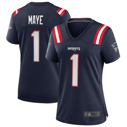 Football Jersey NE.Patriots #1 Drake Maye Navy Draft First Round Pick Player Game Jersey