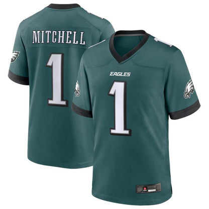 Football Jersey P.Eagles #1 Quinyon Mitchell Green Draft First Round Pick Player Game Jersey
