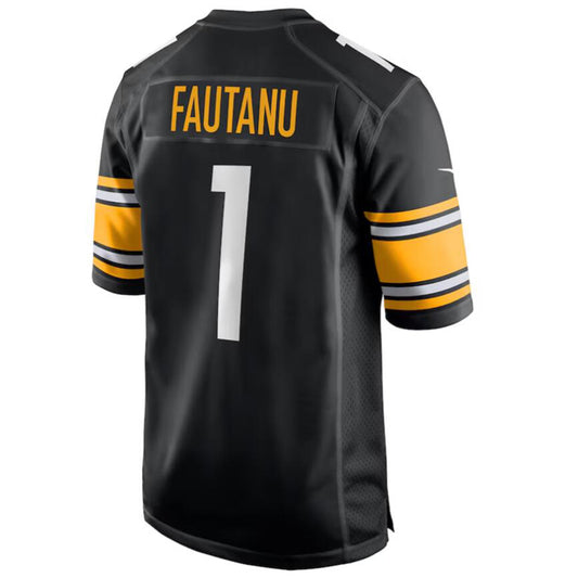Football Jersey P.Steelers #1 Troy Fautanu Black Draft First Round Pick Player Game Jersey