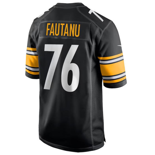 Football Jersey P.Steelers #76 Troy Fautanu Black Draft First Round Pick Player Game Jersey