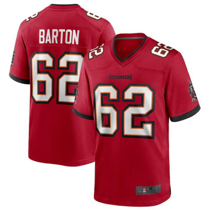 Football Jersey TB.Buccaneers #62 Graham Barton Pick Red Draft First Round Pick Player Game Jersey