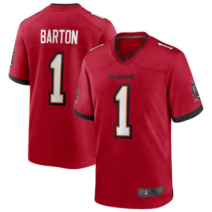 Football Jersey TB.Buccaneers #1 Graham Barton Pick Draft First Round Pick Player Game Jersey