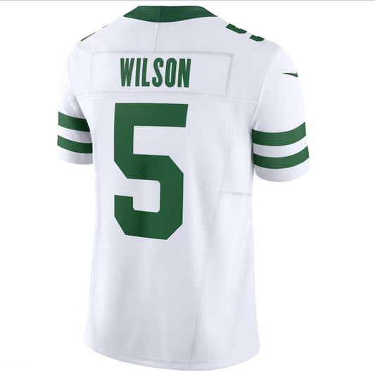Football Jersey #5 Garrett Wilson NY.Jets Nike Alternate Vapor F.U.S.E. Limited White Player Jersey