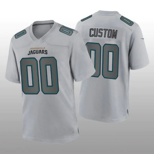 Football Jerseys J.Jaguars Custom Gray Atmosphere Game Jersey American Stitched Jerseys