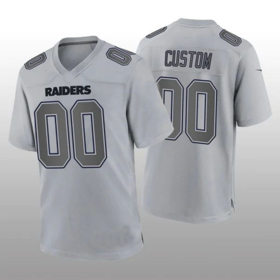 Football Jerseys LV.Raiders Custom Gray Atmosphere Game Jersey American Stitched Jerseys