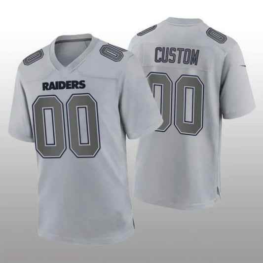 Football Jerseys LV.Raiders Custom Gray Atmosphere Game Jersey American Stitched Jerseys