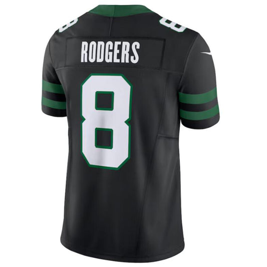 Football Jerseys NY.Jets #8 Aaron Rodgers Legacy Black Alternate Vapor F.U.S.E. Limited Jersey