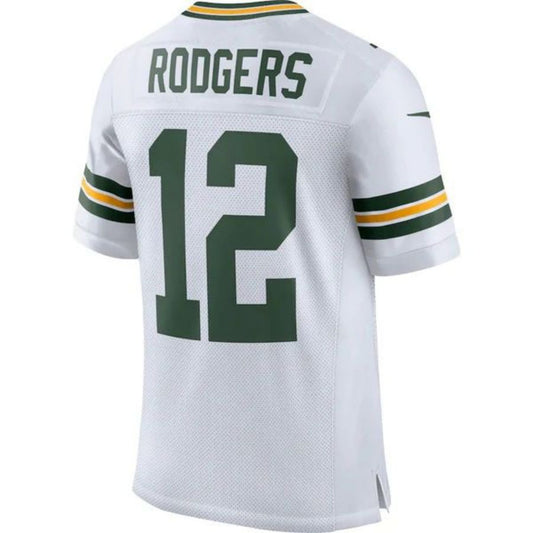 GB.Packer #12 Aaron Rodgers White Stitched Player Vapor Elite Football Jerseys