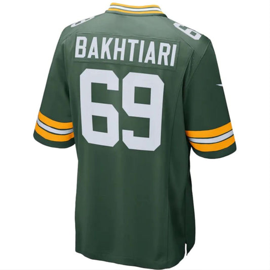 GB.Packer #69 David Bakhtiari Green Stitched Player Vapor Game Football Jerseys