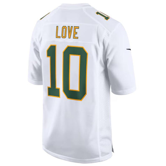 GB.Packers #10 Jordan Love White Fashion Game Jersey American Stitched Football Jerseys