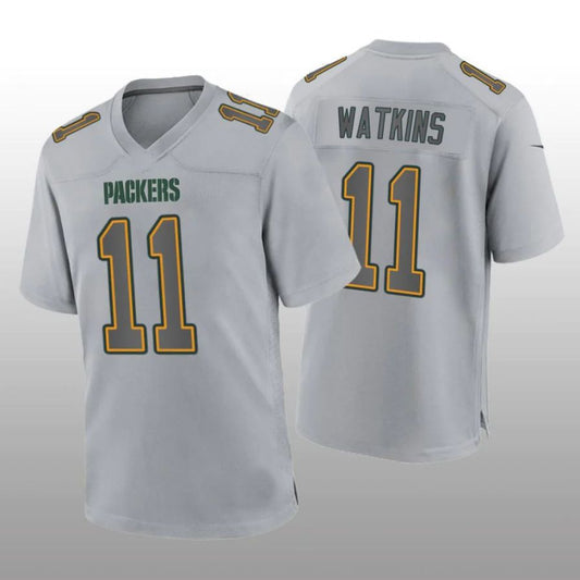 GB.Packers #11 Sammy Watkins Gray Atmosphere Game Player Jersey Stitched American Football Jerseys