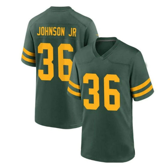 GB.Packers #36 Anthony Johnson Alternate Player Jersey - Green Stitched American Football Jerseys