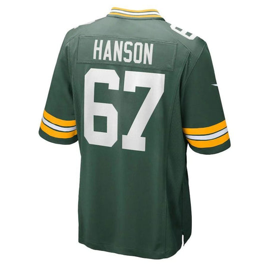 GB.Packers #67 Jake Hanson Green Player Game Jersey Stitched American Football Jerseys