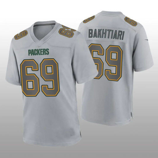 GB.Packers #69 David Bakhtiari Gray Atmosphere Player Game Jersey Stitched American Football Jerseys