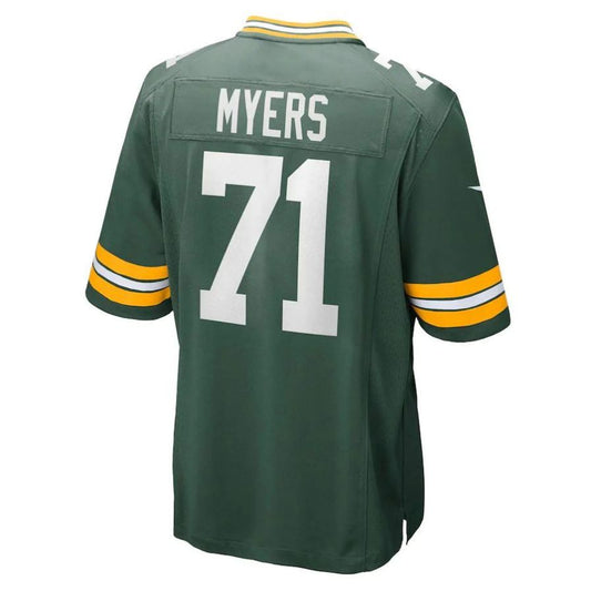 GB.Packers #71 Josh Myers Green Game Player Jersey Stitched American Football Jerseys