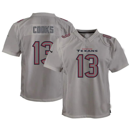 H.Texans #13 Brandin Cooks Gray Atmosphere Player Game Jersey Stitched American Football Jerseys