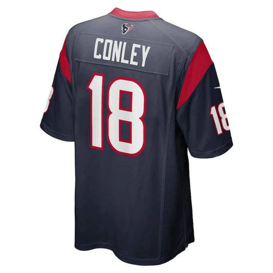 H.Texans #18 Chris Conley Navy Player Game Jersey Stitched American Football Jerseys