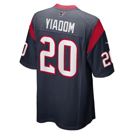 H.Texans #20 Isaac Yiadom Navy Player Game Jersey Stitched American Football Jerseys
