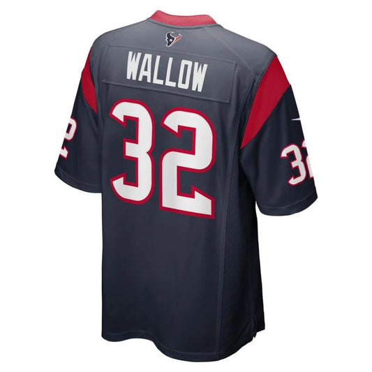 H.Texans #32 Garret Wallow Navy Player Game Jersey Stitched American Football Jerseys