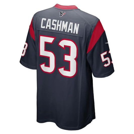 H.Texans #53 Blake Cashman Navy Game Player Jersey Stitched American Football Jerseys