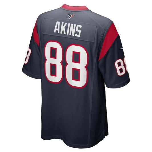 H.Texans #88 Jordan Akins Navy Player Game Jersey Stitched American Football Jerseys