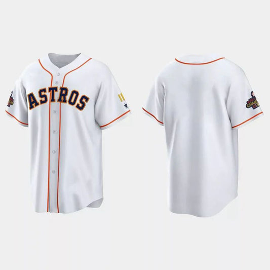 Houston Astros 2023 Gold Program Jersey ¨C White Stitches Custom Baseball Jerseys