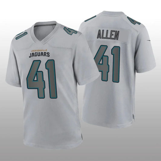 J.Jaguars #41 Josh Allen Gray Atmosphere Player Game Jersey Stitched American Football Jerseys