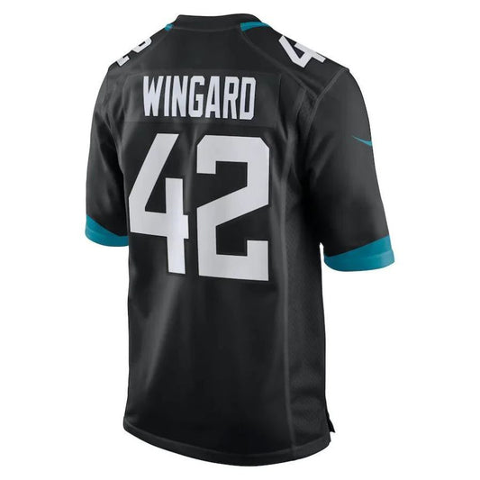 J.Jaguars #42 Andrew Wingard Player Black Game Jersey Stitched American Football Jerseys