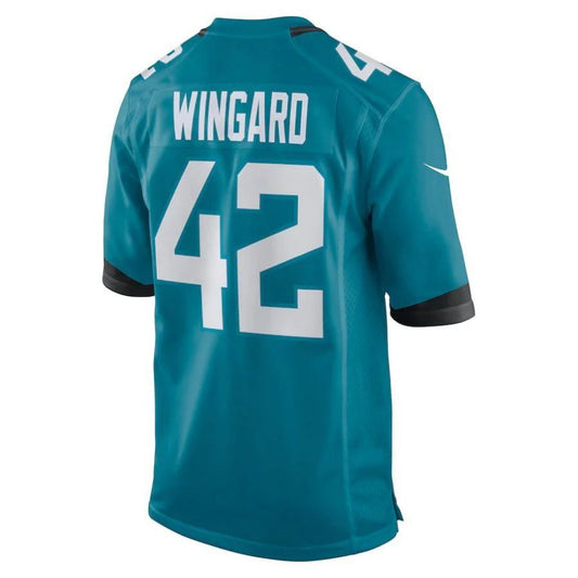 J.Jaguars #42 Andrew Wingard Teal Player Game Jersey Stitched American Football Jerseys