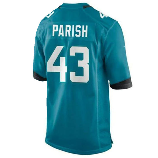 J.Jaguars #43 Derek Parish Alternate Player Game Jersey - Teal Stitched American Football Jerseys