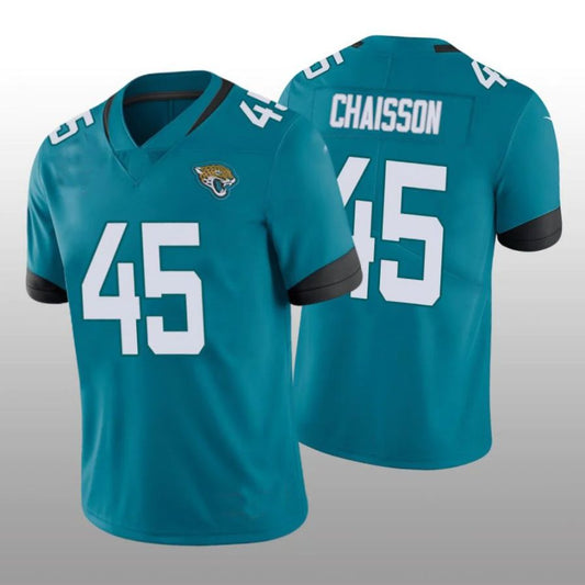 J.Jaguars #45 K'Lavon Chaisson 2022 London Player Games Teal Vapor Limited Jersey Stitched American Football Jerseys