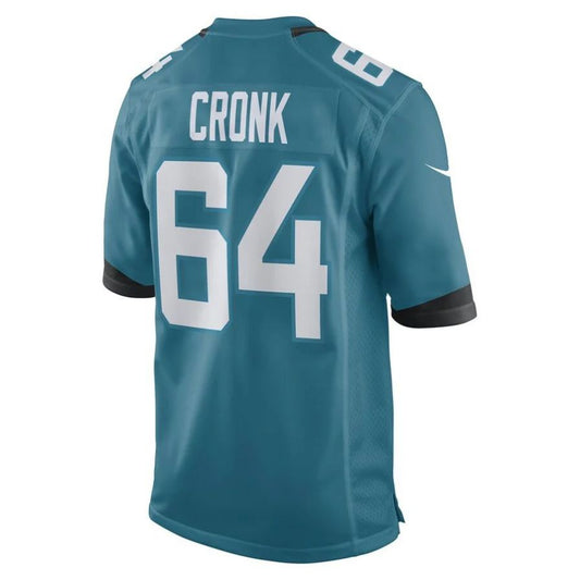J.Jaguars #64 Coy Cronk Teal Game Player Jersey Stitched American Football Jerseys