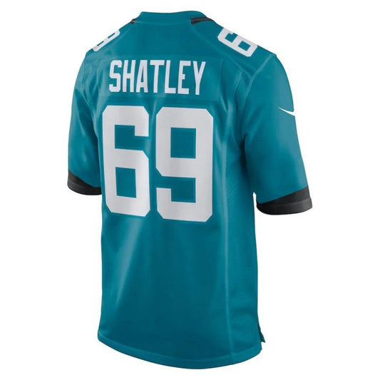 J.Jaguars #69 Tyler Shatley Teal Player Game Jersey Stitched American Football Jerseys