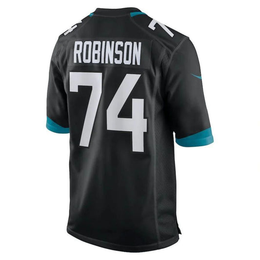 J.Jaguars #74 Cam Robinson Black Player Game Jersey Stitched American Football Jerseys