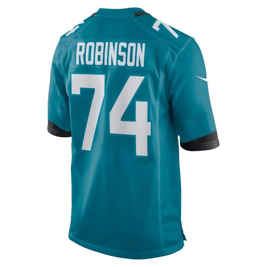 J.Jaguars #74 Cam Robinson Teal Player Game Jersey Stitched American Football Jerseys