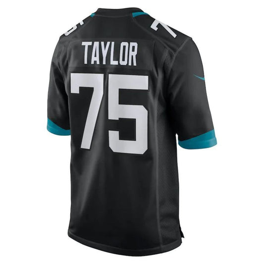 J.Jaguars #75 Jawaan Taylor Black Player Game Jersey Stitched American Football Jerseys