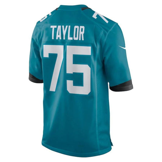 J.Jaguars #75 Jawaan Taylor Teal Player Game Jersey Stitched American Football Jerseys