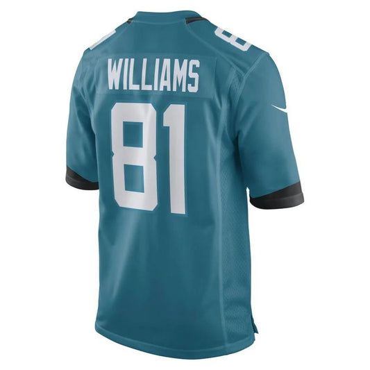 J.Jaguars #81 Seth Williams Teal Game Player Jersey Stitched American Football Jerseys