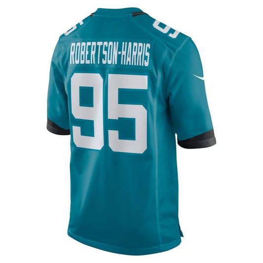 J.Jaguars #95 Roy Robertson-Harris Teal Player Game Jersey Stitched American Football Jerseys