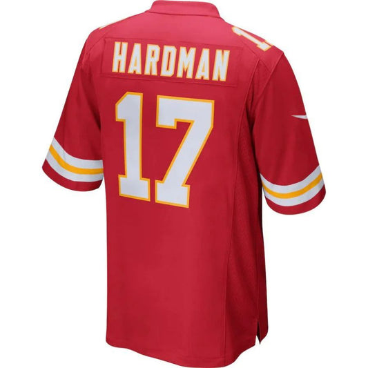 KC.Chiefs #17 Mecole Hardman Red Game Player Jersey Stitched American Football Jerseys