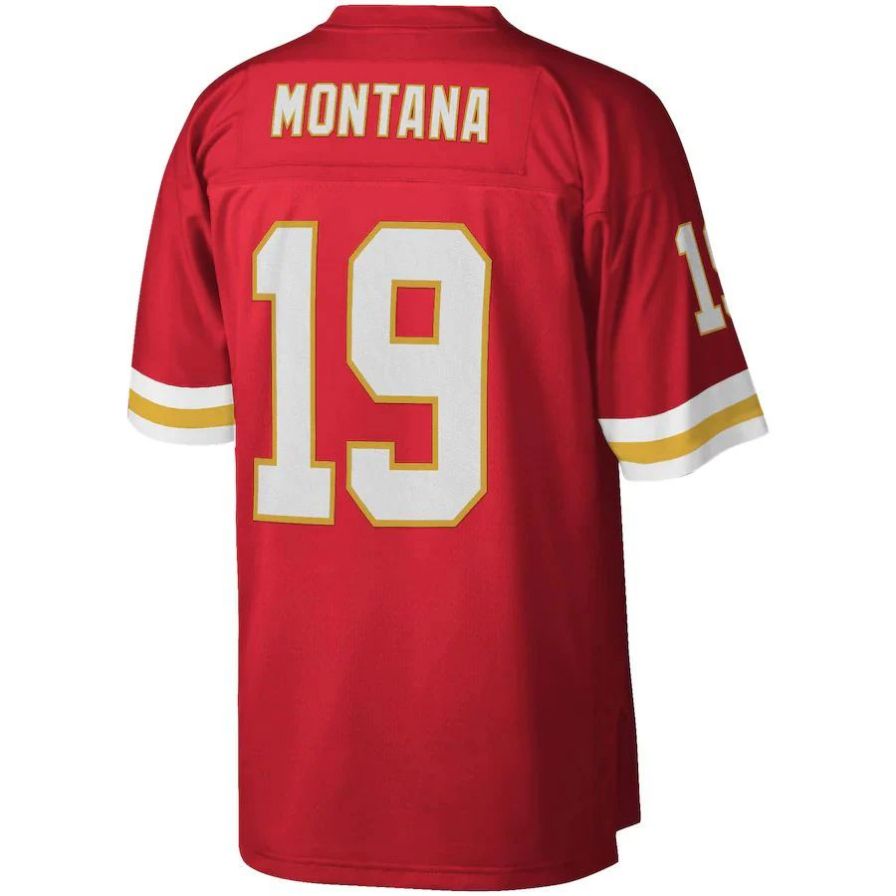 KC.Chiefs #19 Joe Montana Mitchell & Ness Red 1994 Legacy Player Replica Jersey Stitched American Football Jerseys