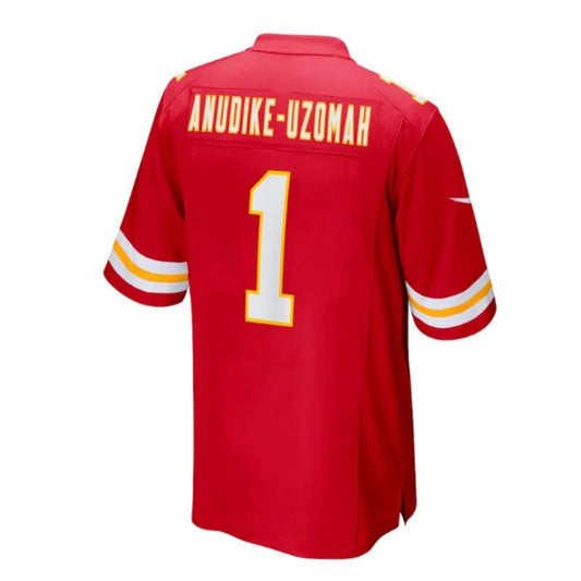 KC.Chiefs #1 Felix Anudike-Uzomah 2023 Draft First Round Pick Game Player Jersey - Red Stitched American Football Jerseys
