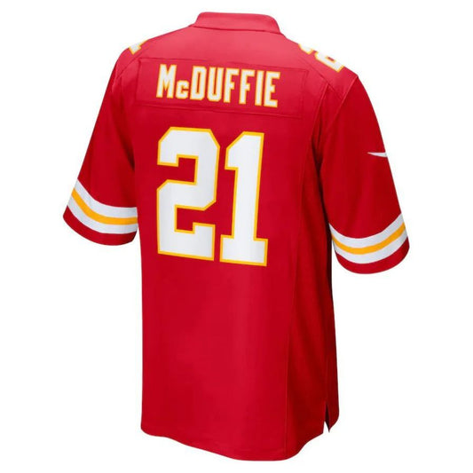 KC.Chiefs #21 Trent McDuffie Red 2022 Draft First Round Pick Player Game Jersey Stitched American Football Jerseys