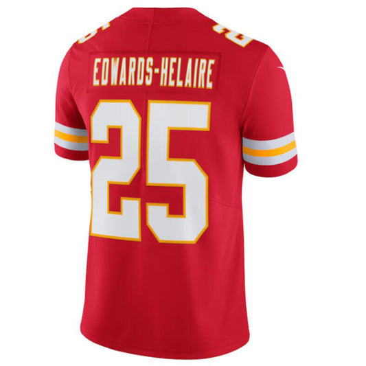 KC.Chiefs #25 Clyde Edwards-Helaire Red Vapor Limited Jersey American Stitched Football Jerseys