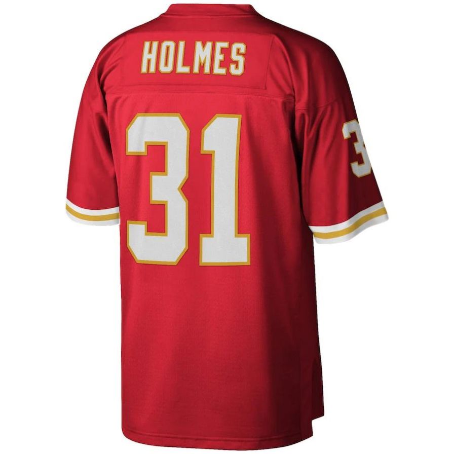 KC.Chiefs #31 Priest Holmes Mitchell & Ness Red 2002 Legacy Replica Player Jersey Stitched American Football Jerseys