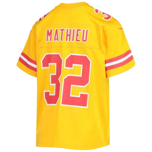 KC.Chiefs #32 Tyrann Mathieu Gold Inverted Team Player Game Jersey Stitched American Football Jerseys