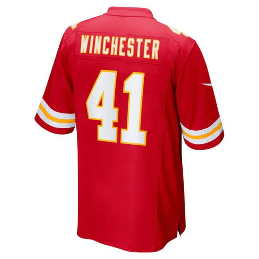 KC.Chiefs #41 James Winchester Red Player Game Jersey Stitched American Football Jerseys
