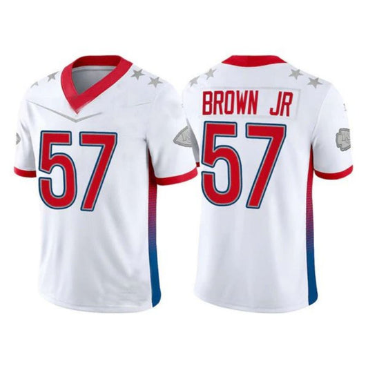 KC.Chiefs #57 Orlando Brown Jr. 2022 White Pro Bowl Stitched Player Jersey American Football Jerseys