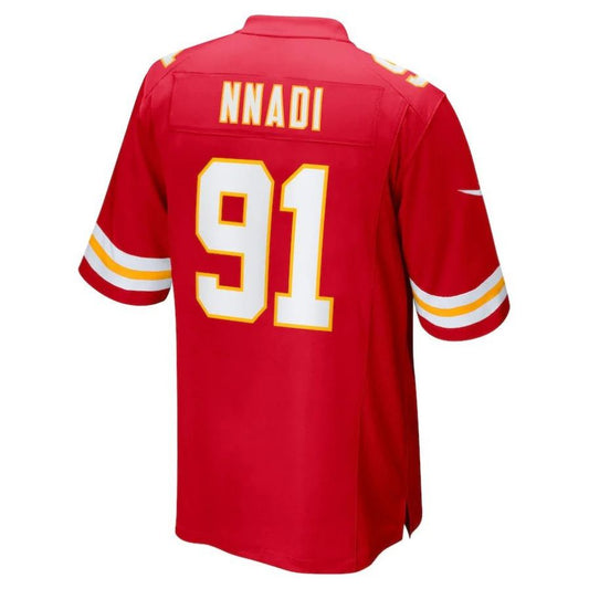 KC.Chiefs #91 Derrick Nnadi Red Player Game Jersey Stitched American Football Jerseys
