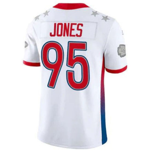KC.Chiefs #95 Chris Jones 2022 White Pro Bowl Stitched Jersey American Football Jerseys